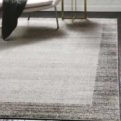 Outlet Grauer Kurzflor Teppich Grandios Teppiche