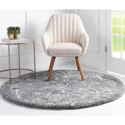 Clearance Grauer Langflor Teppich Cusira Teppiche