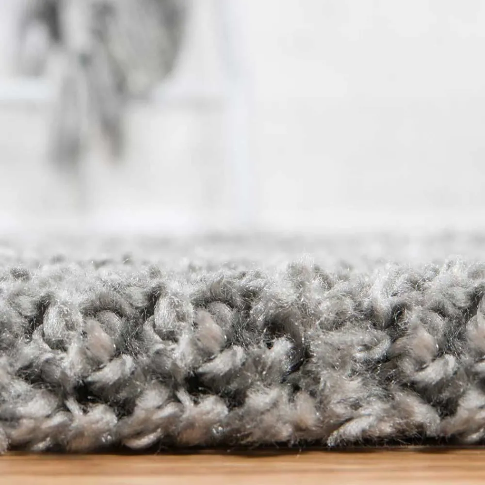 Clearance Grauer Langflor Teppich Cusira Teppiche