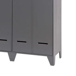 Grauer Spindschrank Leonora Massivholzmöbel|Drehtürenschränke