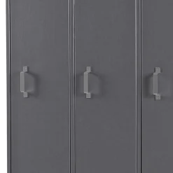 Grauer Spindschrank Leonora Massivholzmöbel|Drehtürenschränke