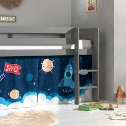 Outlet Graues Kinderhochbett Henrietta Kinder Kinderhochbetten|Kinderbetten