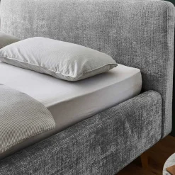 Graues Polster Stoffbett Lemerzi*Pharao24 New