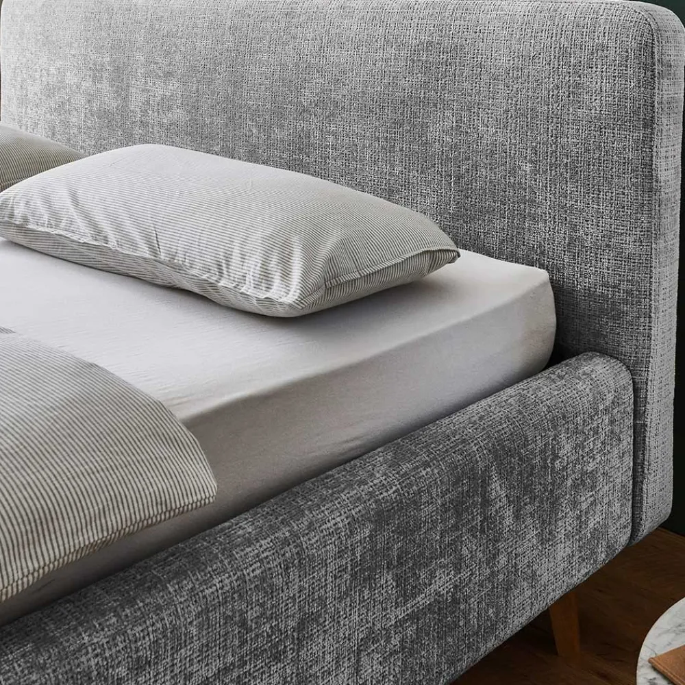 Graues Polster Stoffbett Lemerzi*Pharao24 New