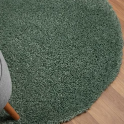 Grüner Shaggy Teppich Dream*Pharao24