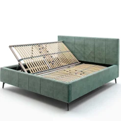 Grünes Velours Polsterbett Marzo*Pharao24 Sale