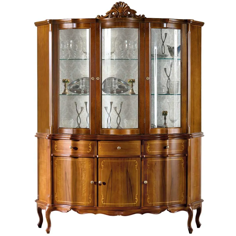 New Große Esszimmervitrine Tibet Wohnzimmerschrank|Massivholz Schränke