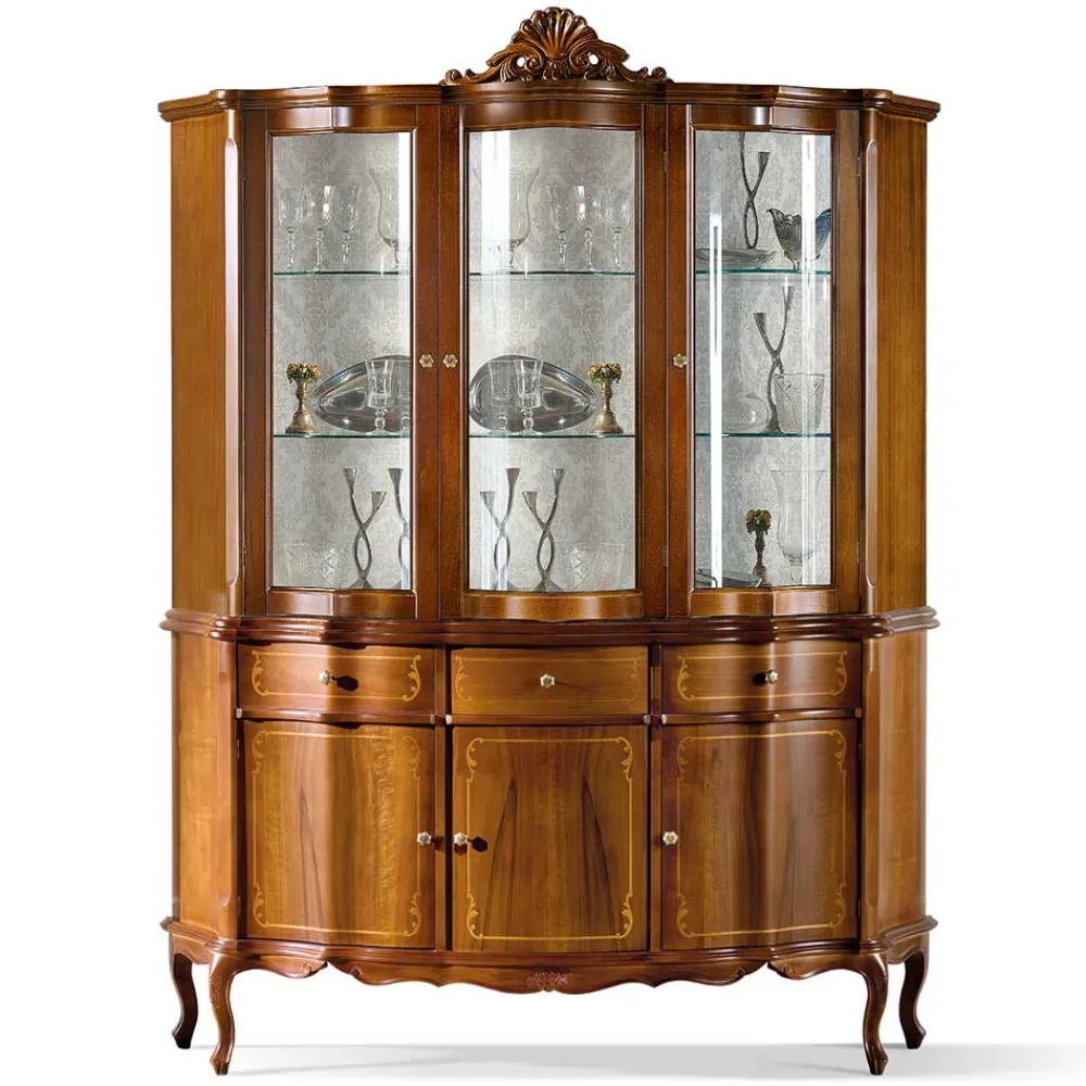 New Große Esszimmervitrine Tibet Wohnzimmerschrank|Massivholz Schränke