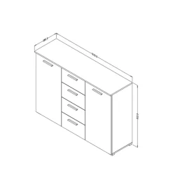 Große Kommode Jannik Esszimmerkommoden|Sideboards