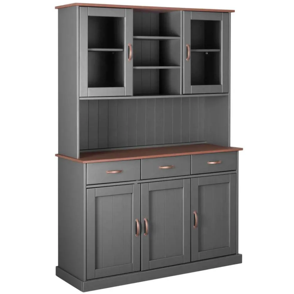 Clearance Großes Küchenbuffet Tibiun Massivholz Schränke|Esszimmerschränke