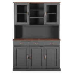 Clearance Großes Küchenbuffet Tibiun Massivholz Schränke|Esszimmerschränke