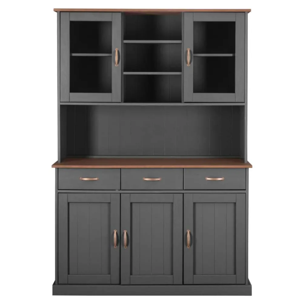 Clearance Großes Küchenbuffet Tibiun Massivholz Schränke|Esszimmerschränke