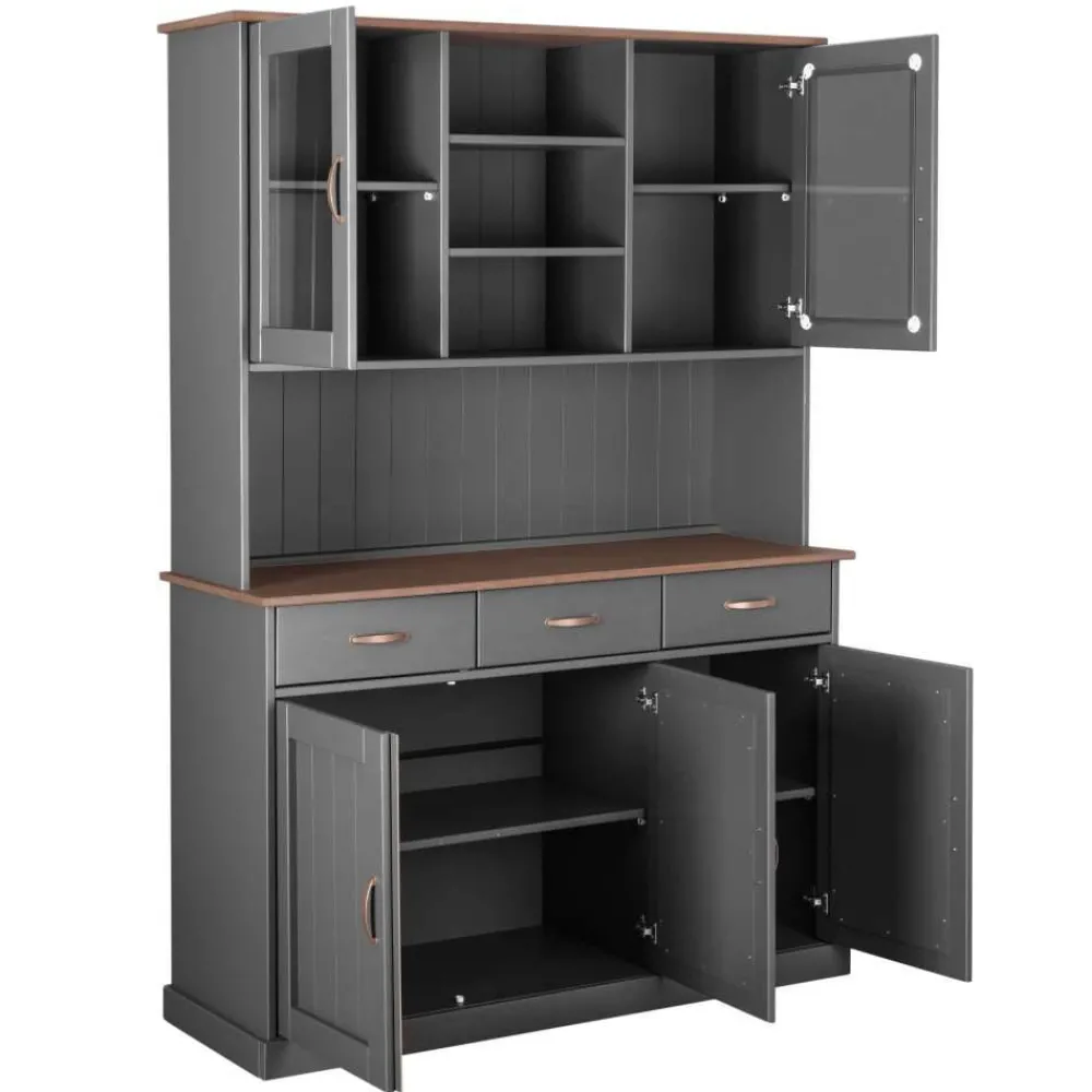 Clearance Großes Küchenbuffet Tibiun Massivholz Schränke|Esszimmerschränke