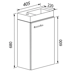 Discount Gästewaschtisch Cayo Waschbeckenunterschränke|Bad Unterschränke