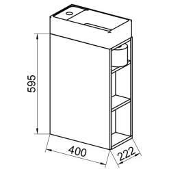 Outlet Gästewaschtisch hängend Dam Waschbeckenunterschränke|Bad Unterschränke