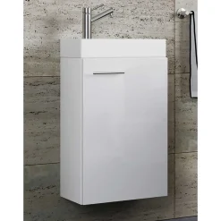 Gästewaschtisch weiß Luenza Waschbeckenunterschränke|Bad Unterschränke