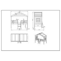 Hausbett mit hohem Gestell Maximo*Pharao24 New