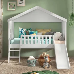 Hausbett mit Rutsche und Leiter Acneza*Pharao24 New