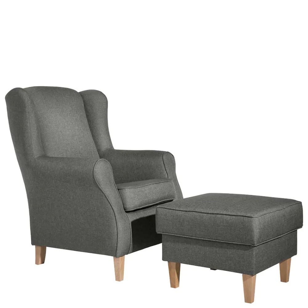 Hellgrauer Ohrenbackensessel Zavagossa*Pharao24 Clearance