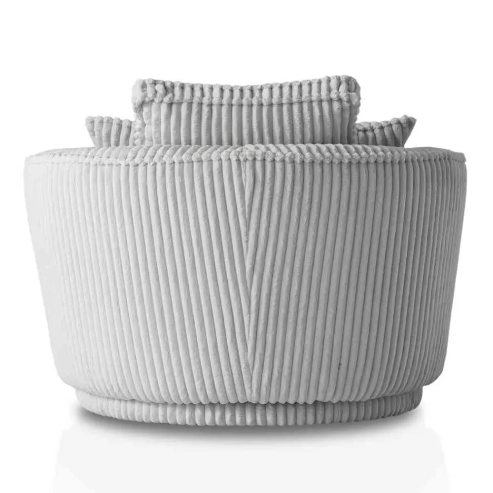 Clearance Hellgrauer Sessel mit Hocker Mirabal Wohnzimmer Sessel|Relaxsessel