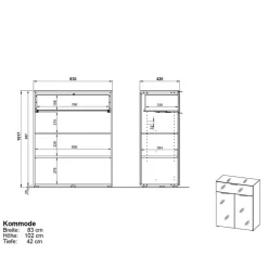 Discount Highboard Genrom Flurkommoden|Schlafzimmerkommoden