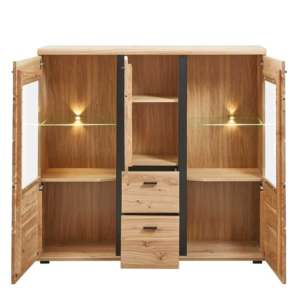 New Highboard Sebetino Vitrinenschrank|Highboards