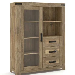 New Highboard Vitrine Kofi Vitrinenschrank|Wohnzimmervitrinen