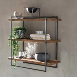 Hängeregal Koropi Wohnzimmerregale|Massivholzregale