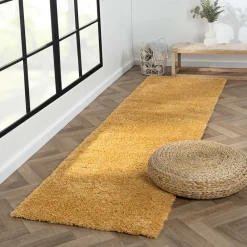 Hochflor Teppich Goldgelb Sesedra*Pharao24 Online