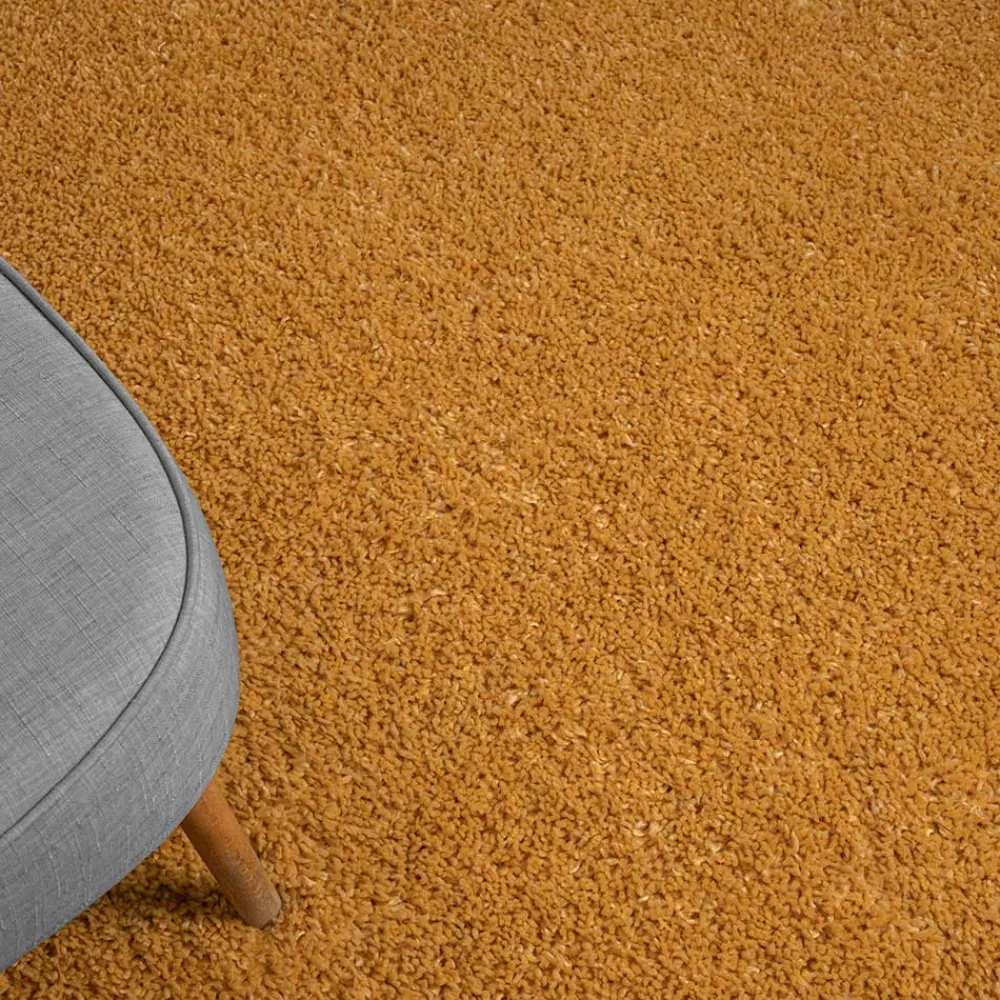 Hochflor Teppich Goldgelb Sesedra*Pharao24 Online