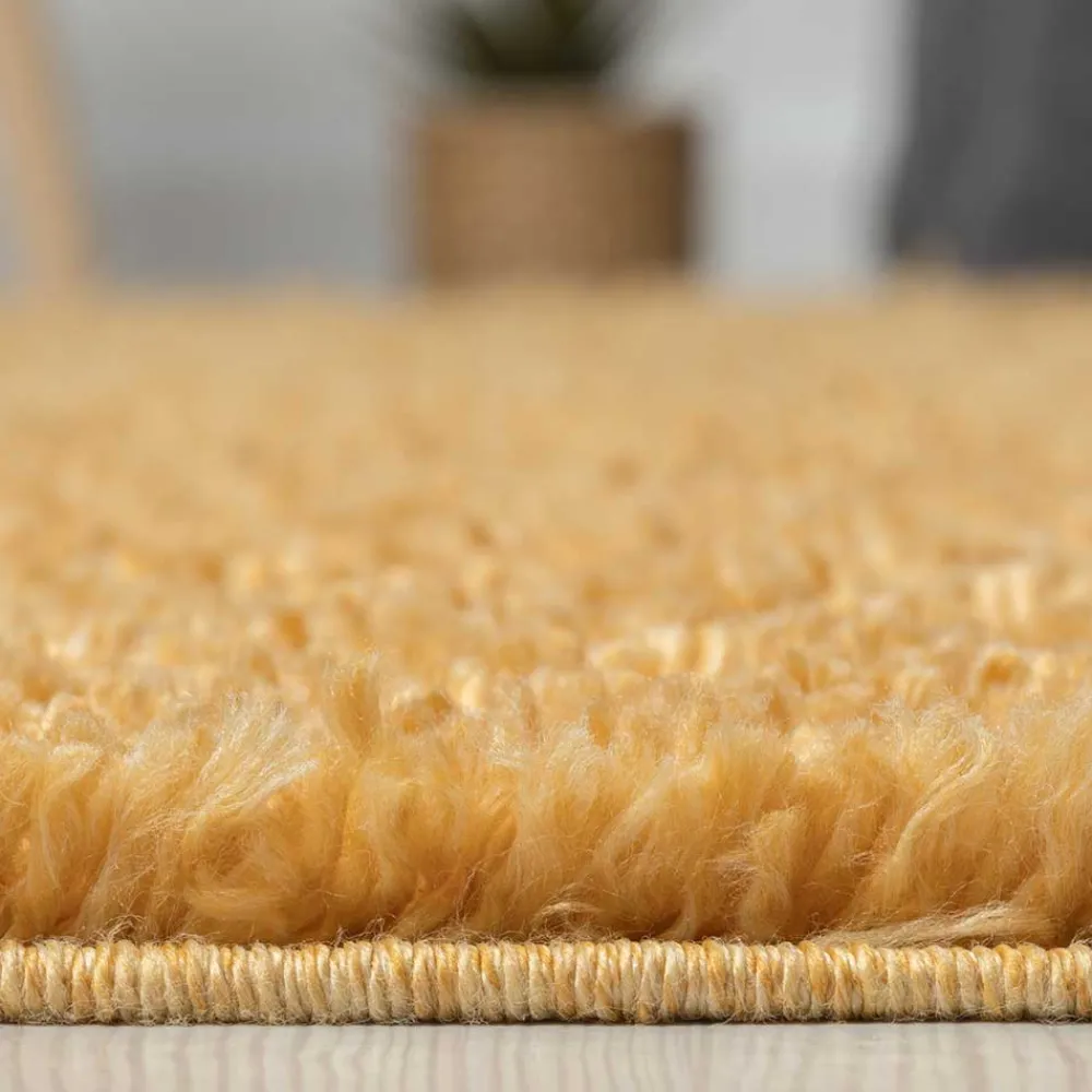 Hochflor Teppich Goldgelb Sesedra*Pharao24 Online