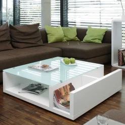 Online Hochglanz Couchtisch Shower Glastische