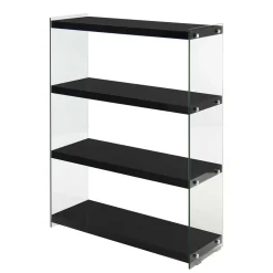 Clearance Hochglanz Regal Carnin Wohnzimmerregale|Glasregale