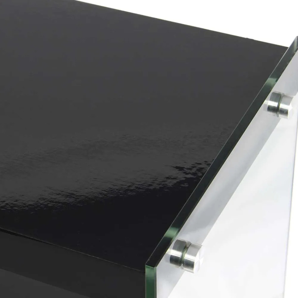 Clearance Hochglanz Regal Carnin Wohnzimmerregale|Glasregale