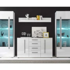 Discount Hochglanz Wohnwand Bistian Moderne Wohnwände|Wohnwand 300 Cm