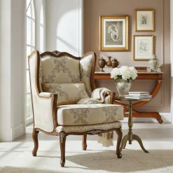 Outlet Hochwertiger Kaminsessel Easy Polstermöbel|Wohnzimmer Sessel