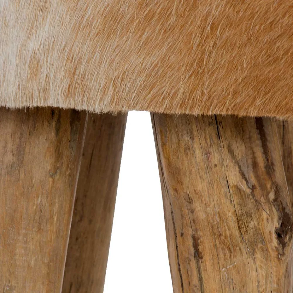 Hocker mit Fell Urak*Pharao24