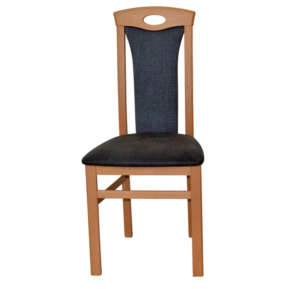 Outlet Holz Stühle mit Polster Louan Hochlehner|Lederstühle