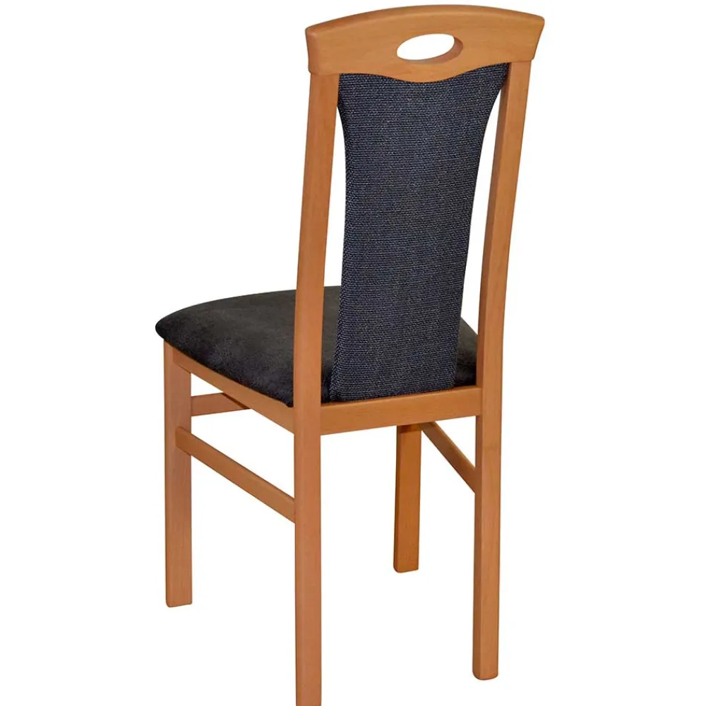 Outlet Holz Stühle mit Polster Louan Hochlehner|Lederstühle