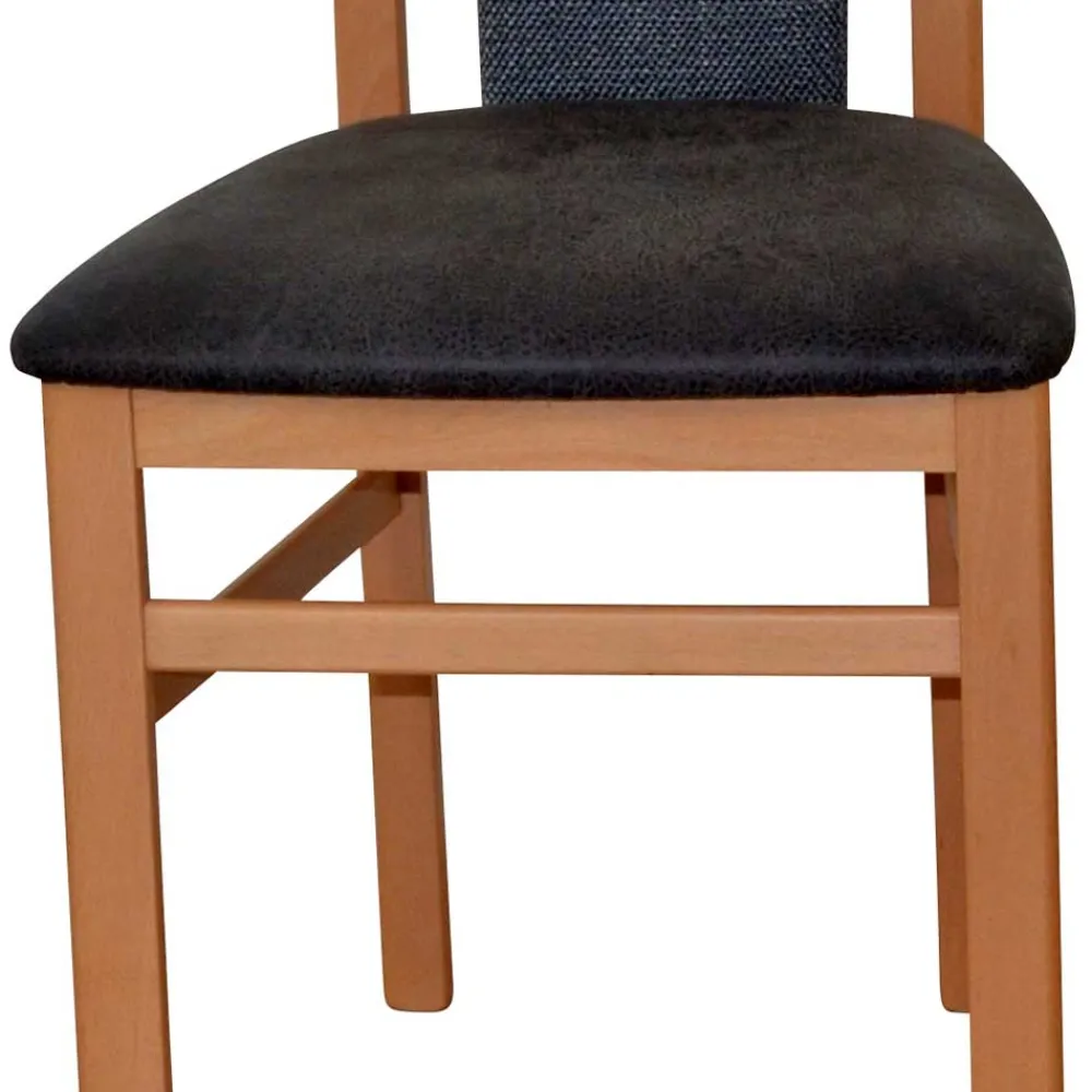 Outlet Holz Stühle mit Polster Louan Hochlehner|Lederstühle