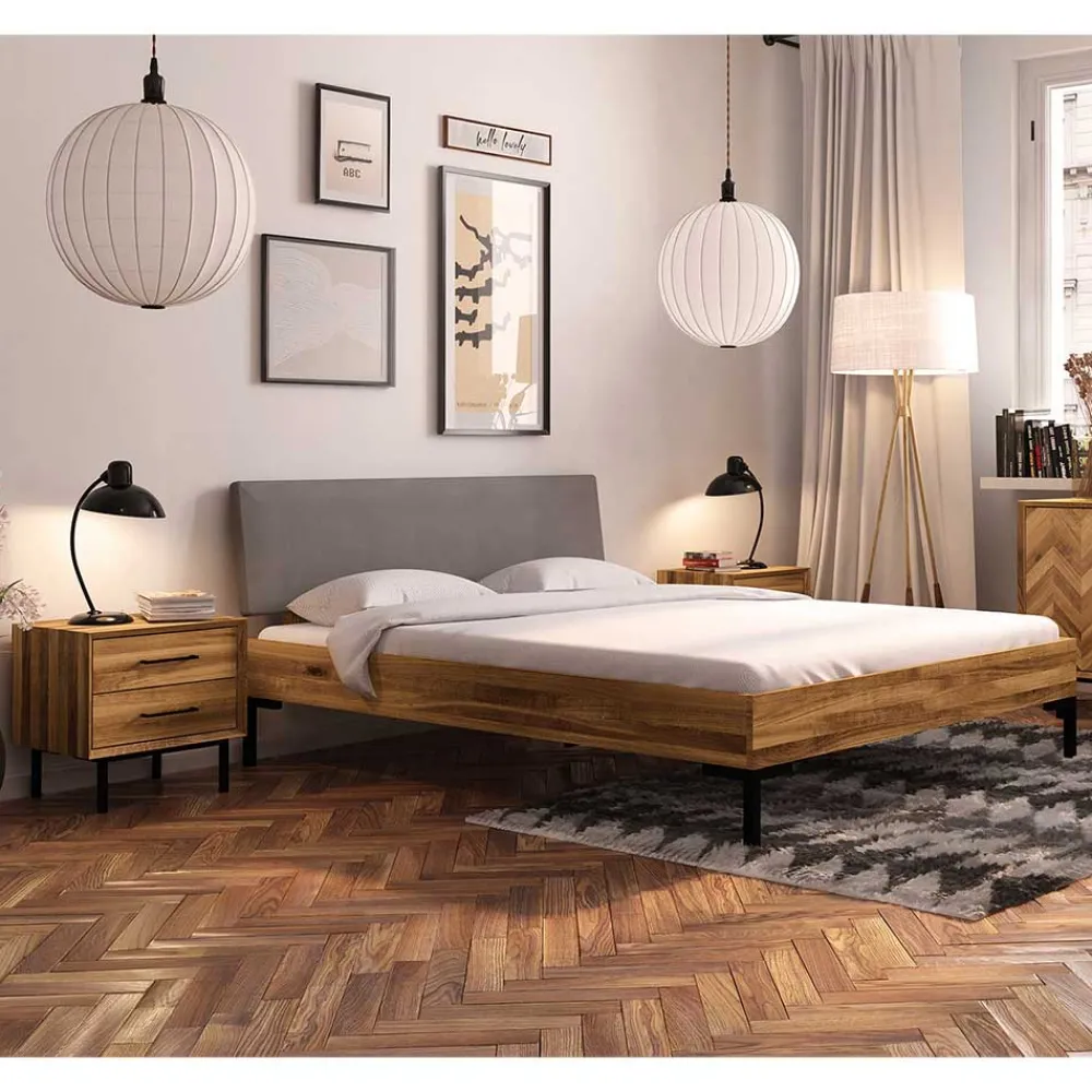 Holzbett mit Polster Kopfteil Yalley*Pharao24 Outlet