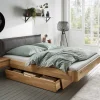 Holzbett mit Polsterkopfteil Pacurian*Pharao24 Hot