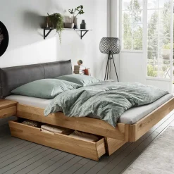 Holzbett mit Polsterkopfteil Pacurian*Pharao24 Hot