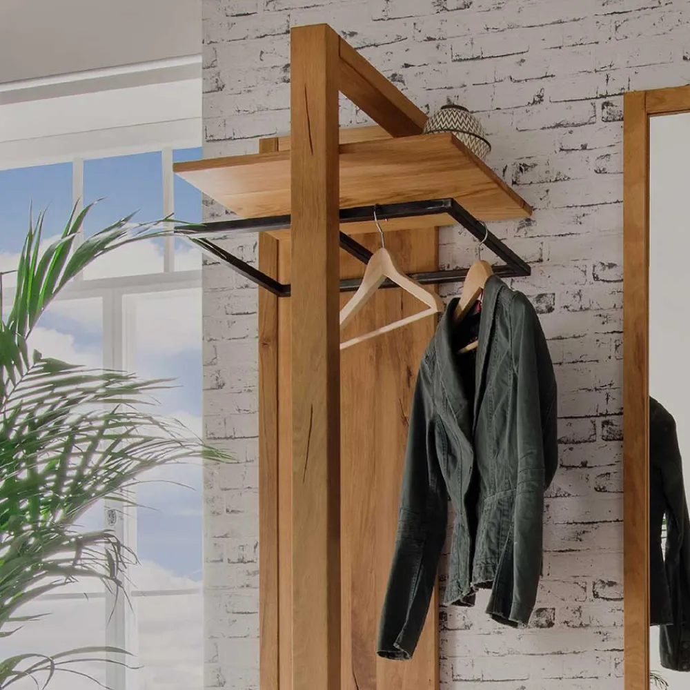 Outlet Holzgarderobe Terrios Garderoben Paneele|Massivholz Garderoben