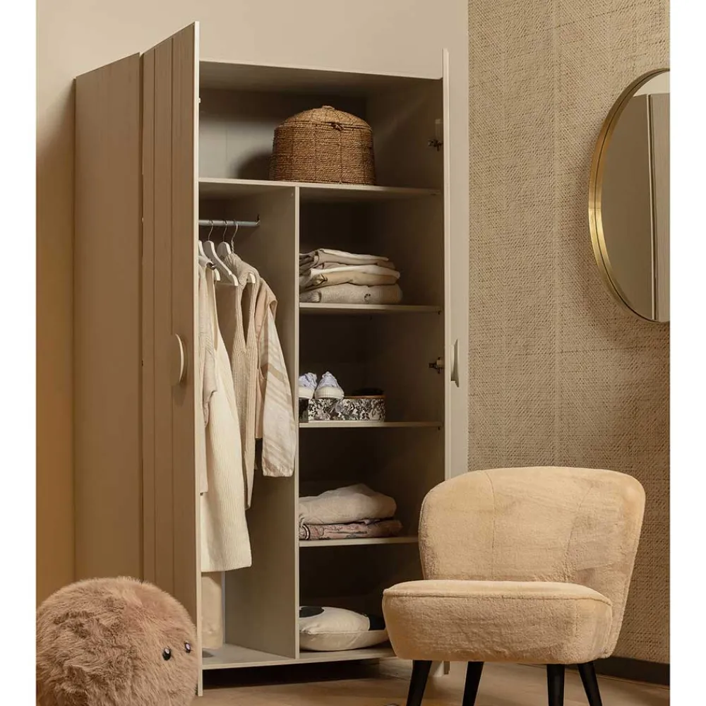 Outlet Holzkleiderschrank Malitoya Drehtürenschränke|Massivholz Schränke