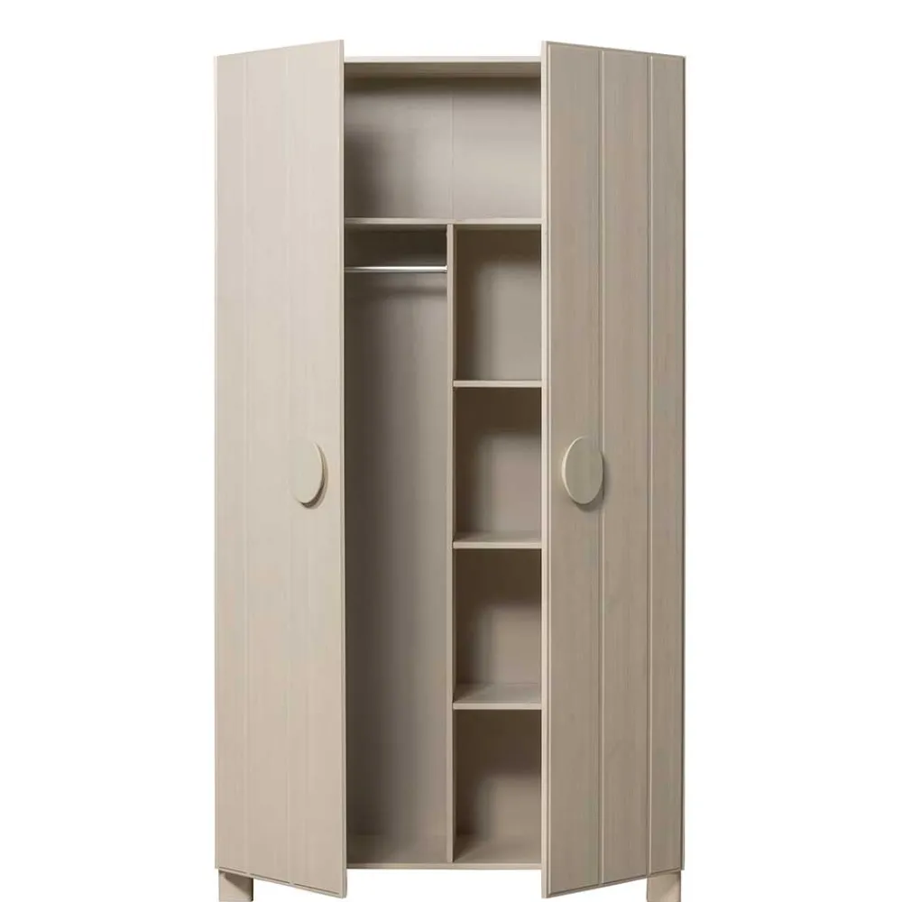 Outlet Holzkleiderschrank Malitoya Drehtürenschränke|Massivholz Schränke