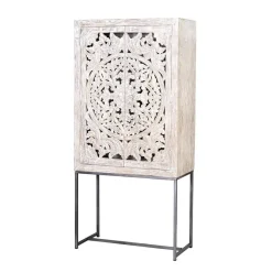 Online Holzschrank massiv Annatto Vitrinenschrank