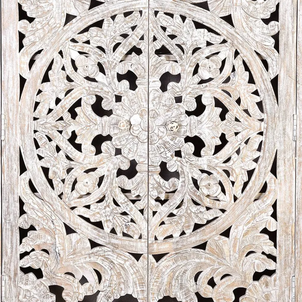 Online Holzschrank massiv Annatto Vitrinenschrank