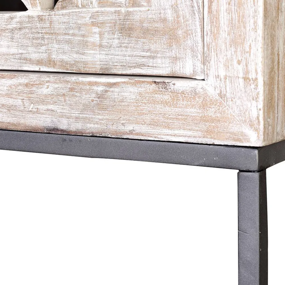 Online Holzschrank massiv Annatto Vitrinenschrank