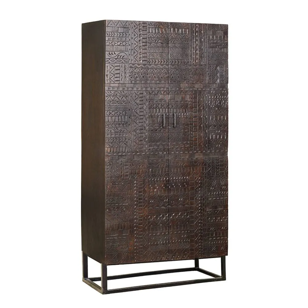 Outlet Holzschrank massiv Galicia Massivholzmöbel|Wäscheschrank